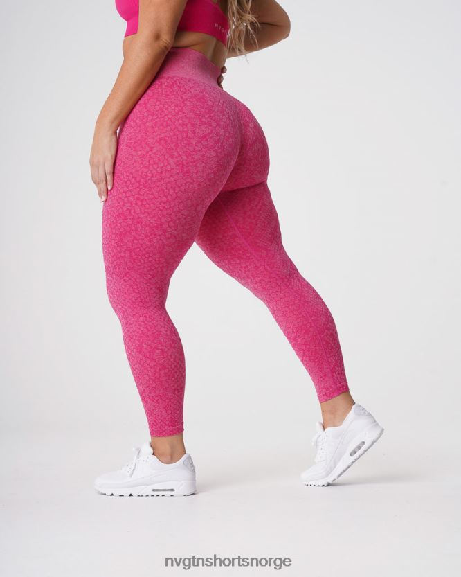 064HD6693 fuchsia Fitness NVGTN kvinner sømløse leggings fra slangeskinn