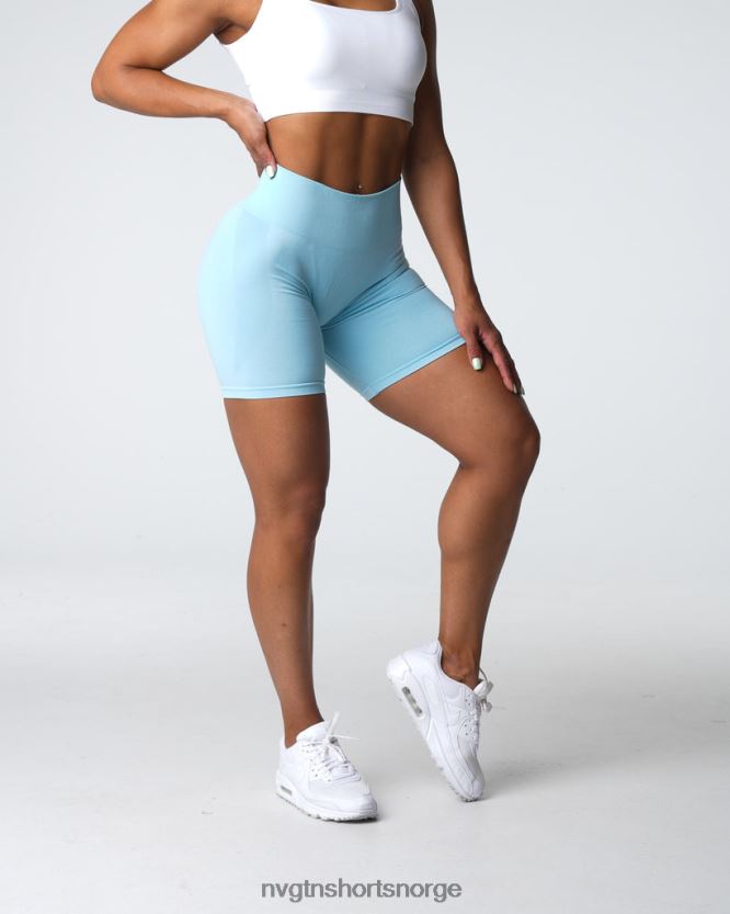 064HD6323 pastell blå Fitness NVGTN kvinner kontur sømløse shorts