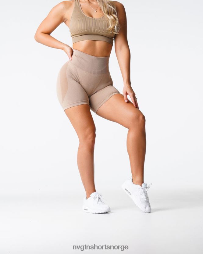 064HD6342 beige Fitness NVGTN kvinner kontur sømløse shorts