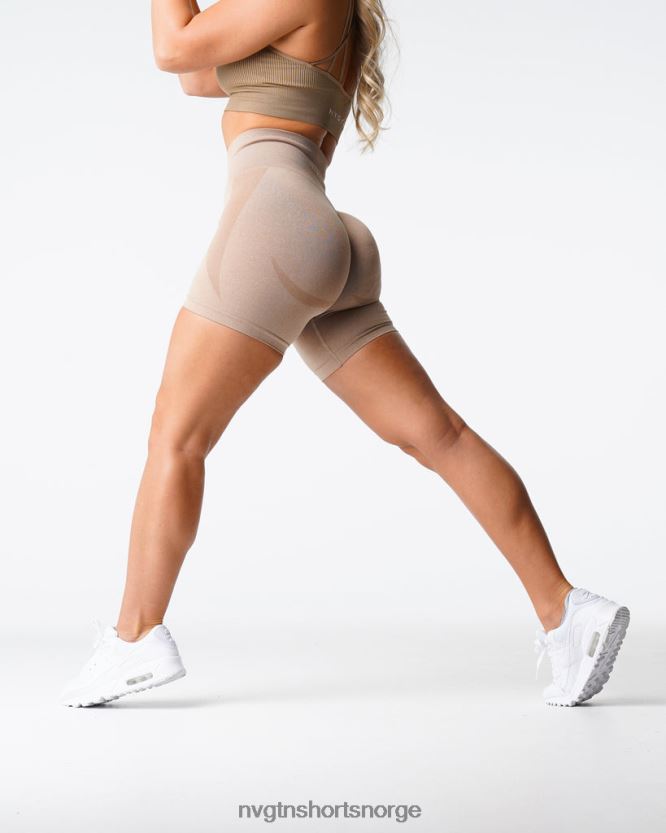 064HD6342 beige Fitness NVGTN kvinner kontur sømløse shorts