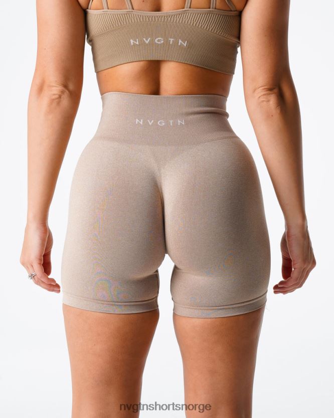 064HD6364 beige Fitness NVGTN kvinner pro sømløse shorts