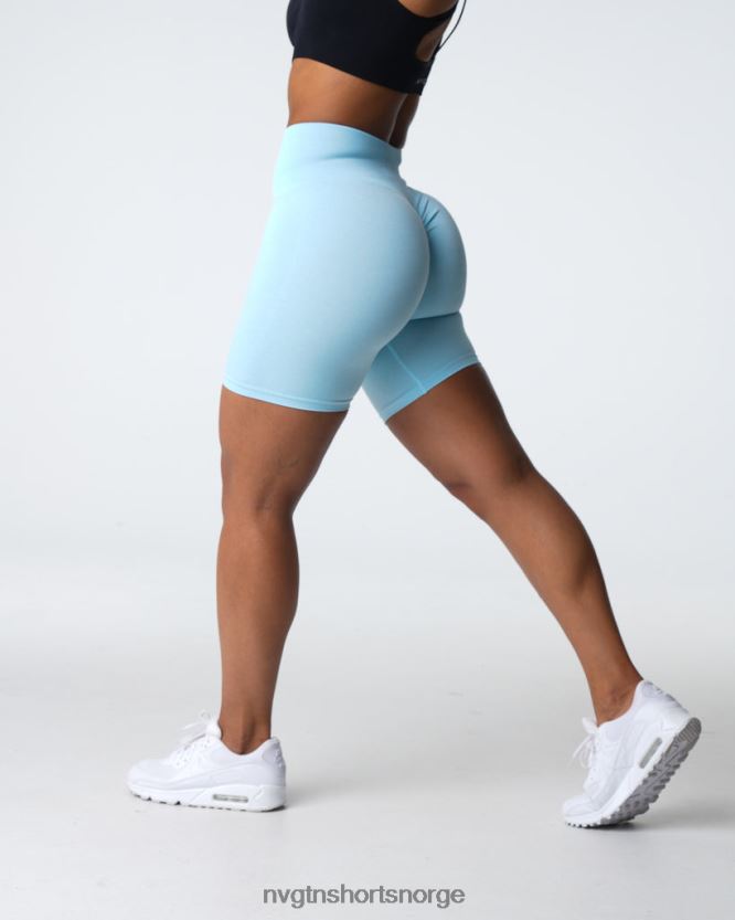 064HD6396 pastell blå Fitness NVGTN kvinner crunch sømløse shorts