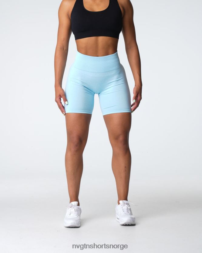 064HD6396 pastell blå Fitness NVGTN kvinner crunch sømløse shorts