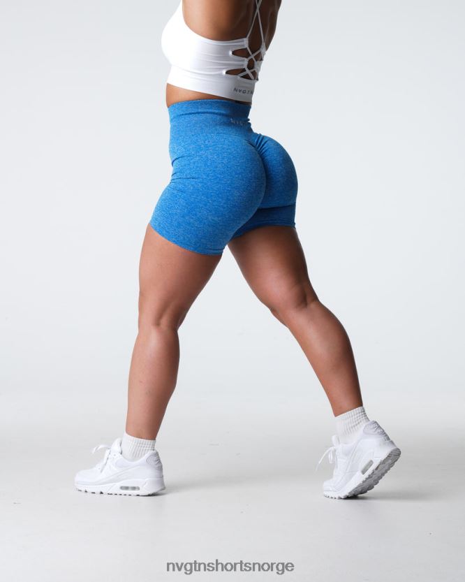 064HD6412 havblått Fitness NVGTN kvinner crunch sømløse shorts