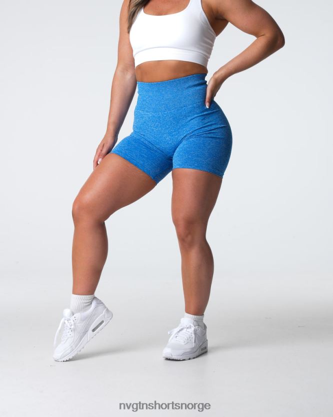064HD6412 havblått Fitness NVGTN kvinner crunch sømløse shorts
