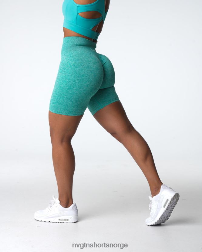 064HD6413 turkis Fitness NVGTN kvinner crunch sømløse shorts