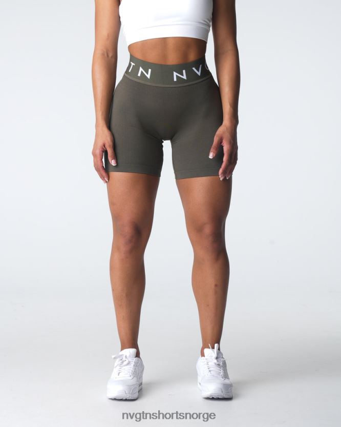 064HD6432 oliven Fitness NVGTN kvinner sømløse sportsshorts