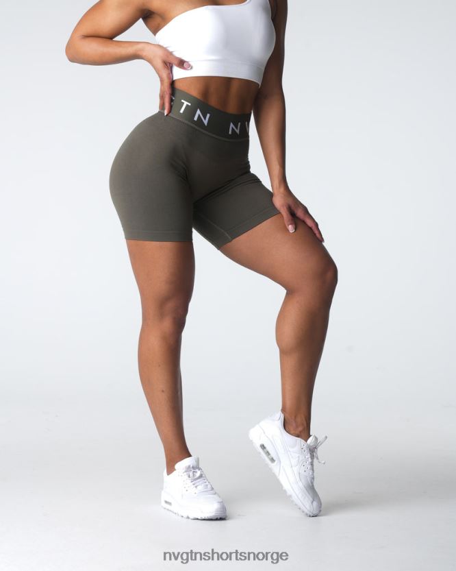 064HD6432 oliven Fitness NVGTN kvinner sømløse sportsshorts
