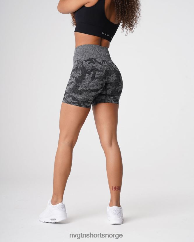 064HD6437 svart Fitness NVGTN kvinner camo sømløse shorts