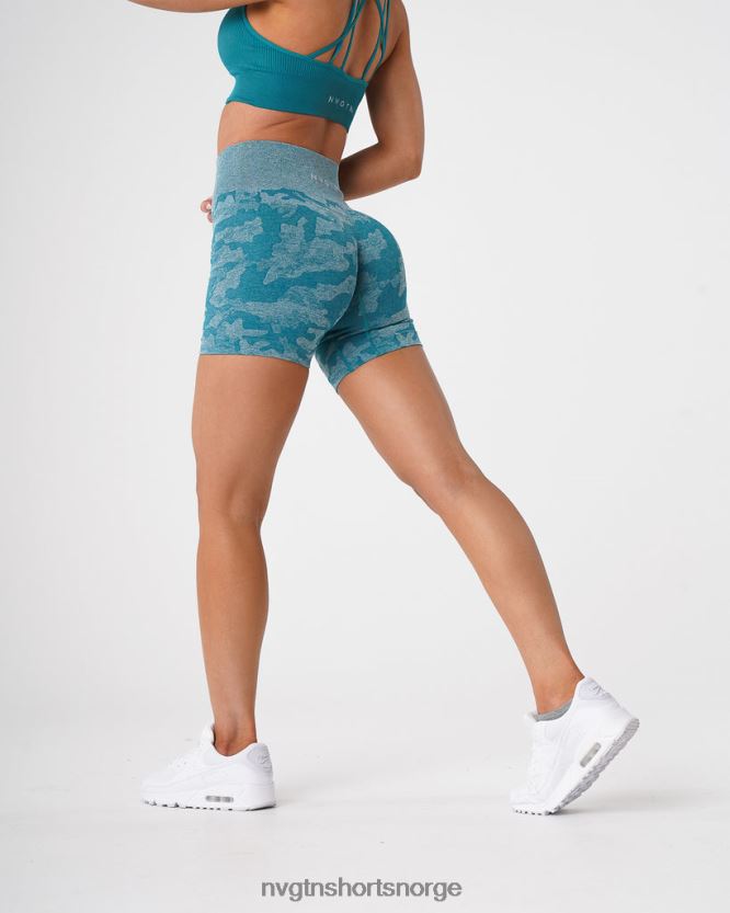 064HD6444 blågrønn Fitness NVGTN kvinner camo sømløse shorts