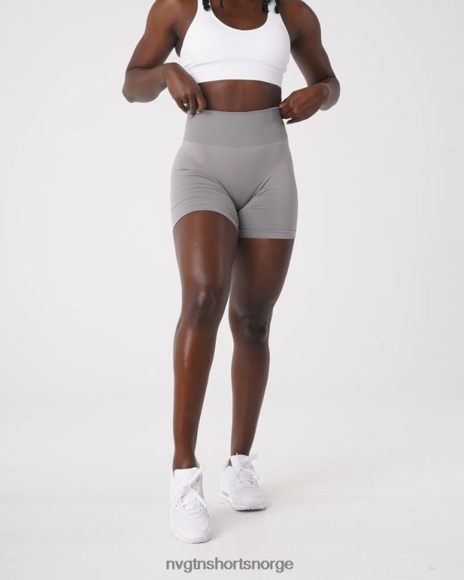 064HD6450 lysegrå Fitness NVGTN kvinner solid sømløs shorts