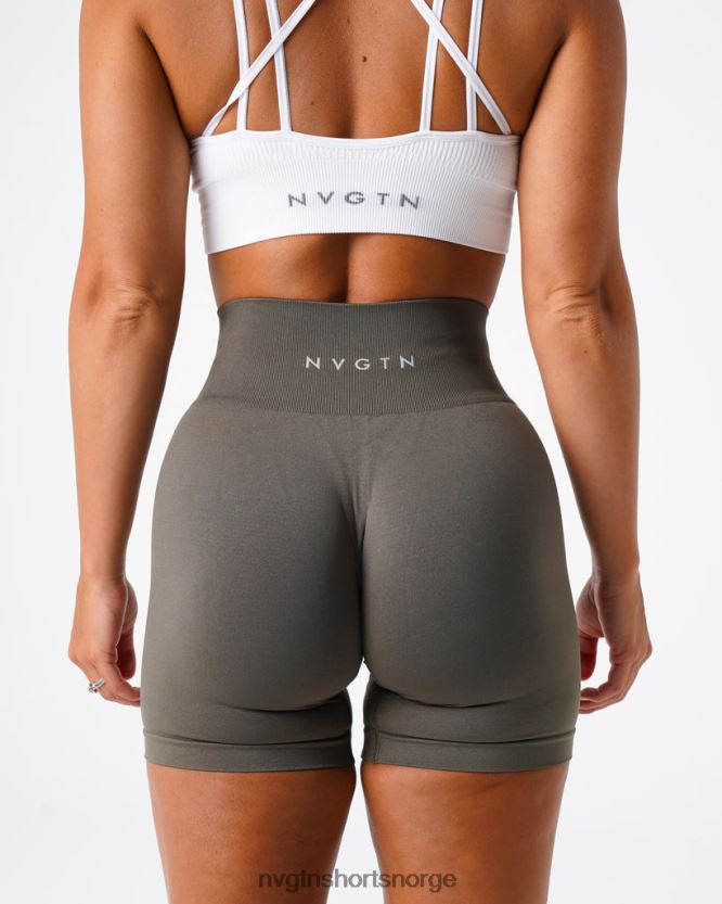 064HD6451 oliven Fitness NVGTN kvinner solid sømløs shorts