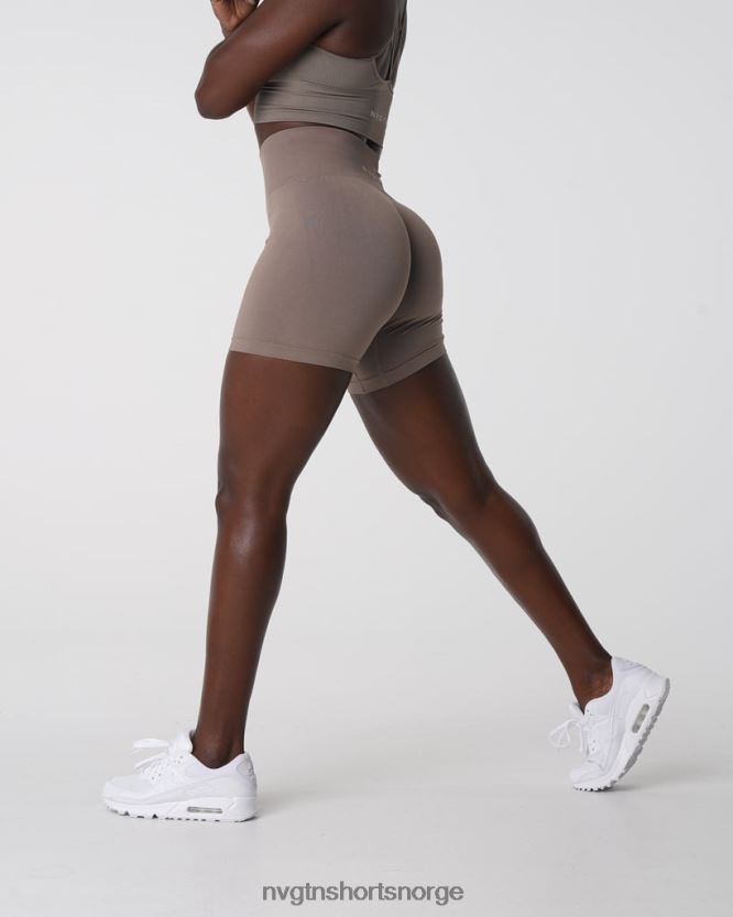 064HD6454 taupe Fitness NVGTN kvinner solid sømløs shorts
