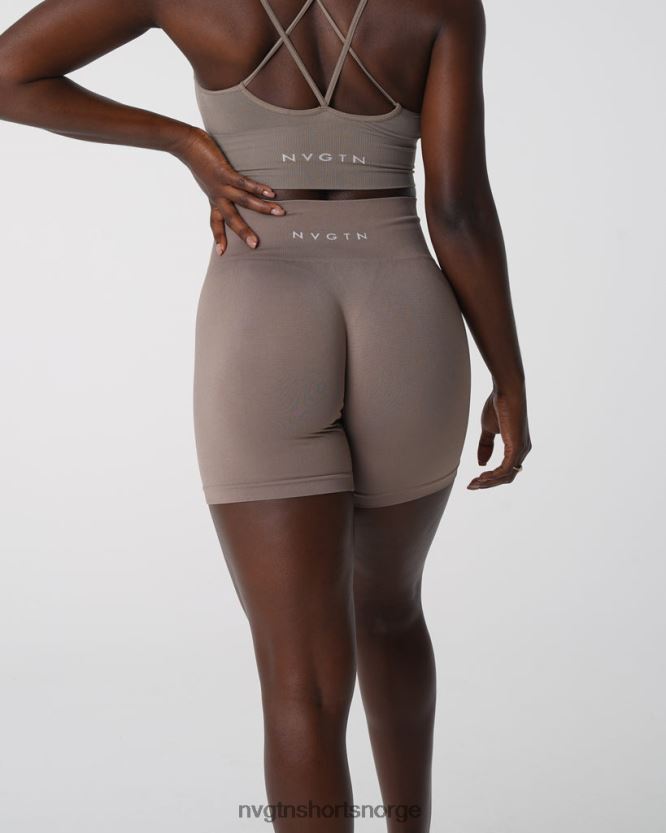 064HD6454 taupe Fitness NVGTN kvinner solid sømløs shorts