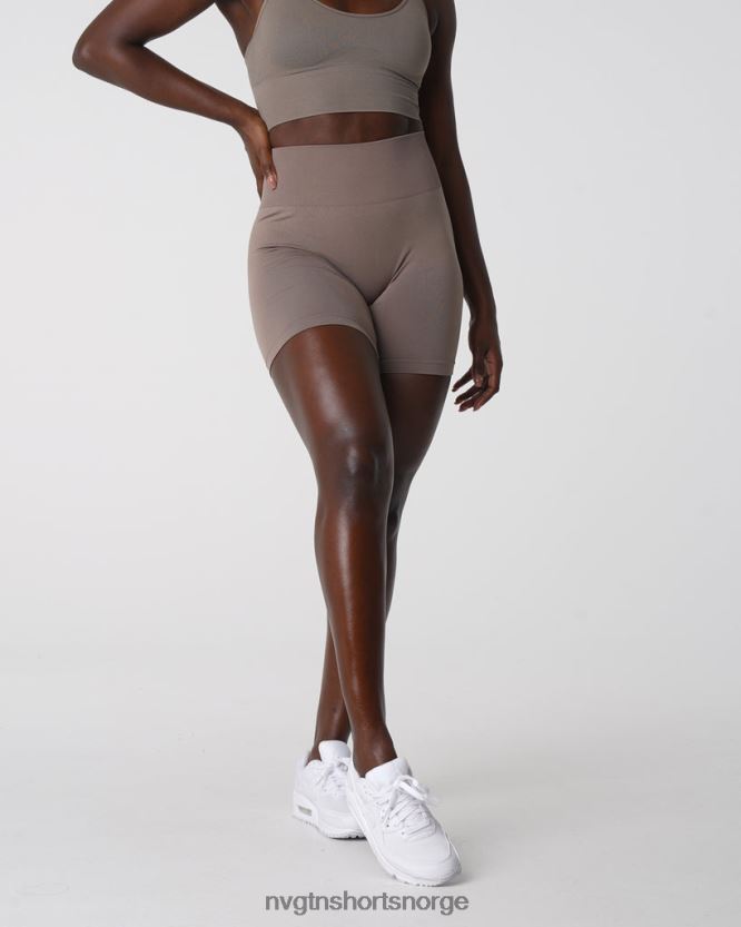 064HD6454 taupe Fitness NVGTN kvinner solid sømløs shorts