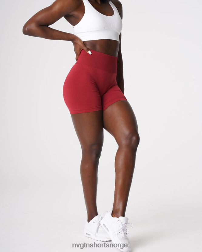 064HD6460 karmin Fitness NVGTN kvinner solid sømløs shorts