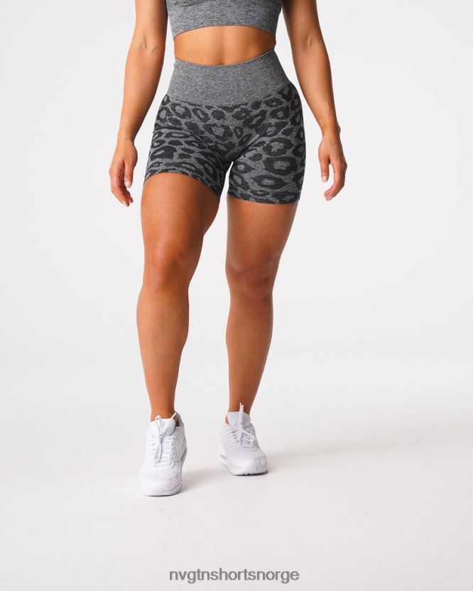 064HD6467 svartflekkete Fitness NVGTN kvinner leopard sømløse shorts
