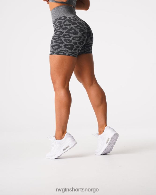 064HD6467 svartflekkete Fitness NVGTN kvinner leopard sømløse shorts