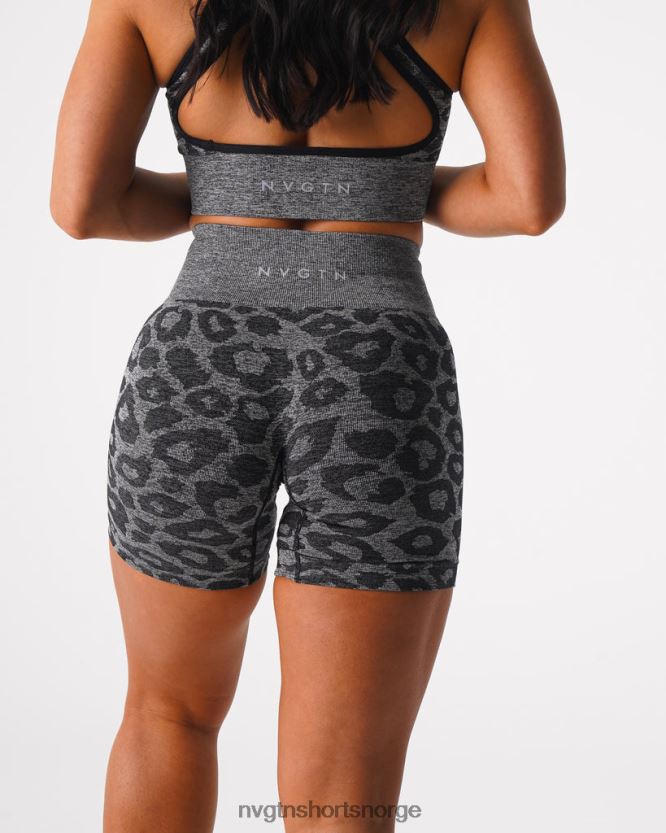 064HD6467 svartflekkete Fitness NVGTN kvinner leopard sømløse shorts