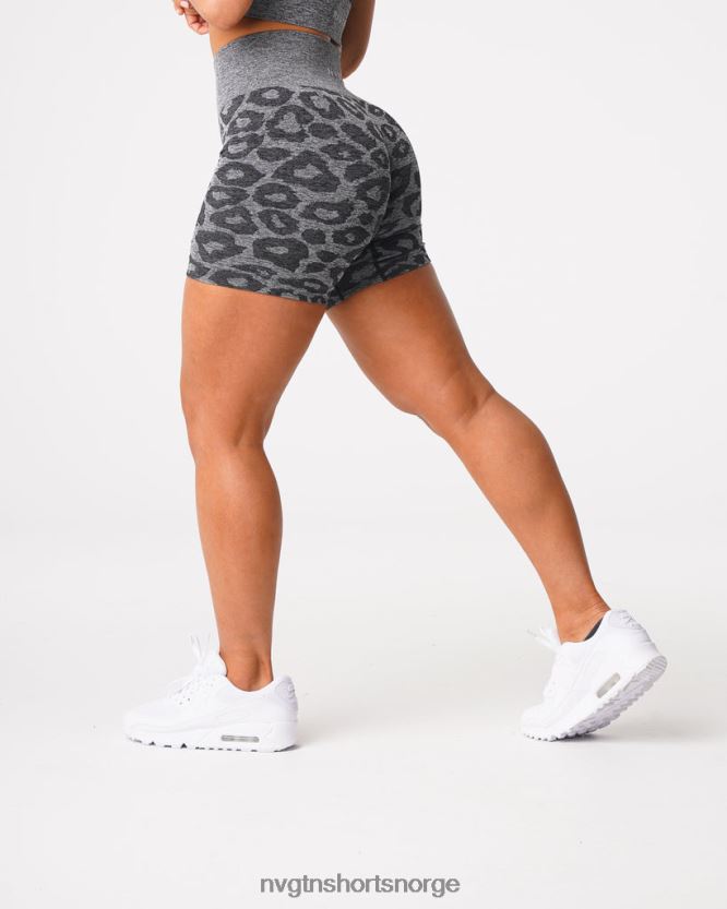 064HD6467 svartflekkete Fitness NVGTN kvinner leopard sømløse shorts