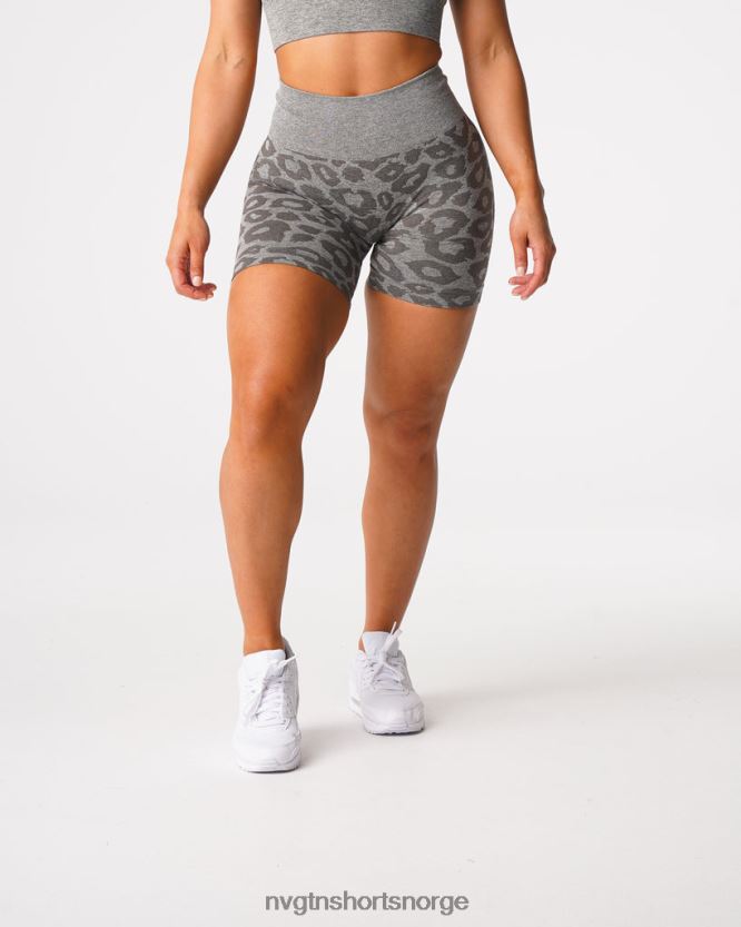064HD6468 kakigrønn Fitness NVGTN kvinner leopard sømløse shorts
