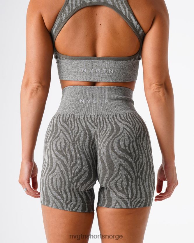 064HD6471 kakigrønn Fitness NVGTN kvinner sebra sømløse shorts