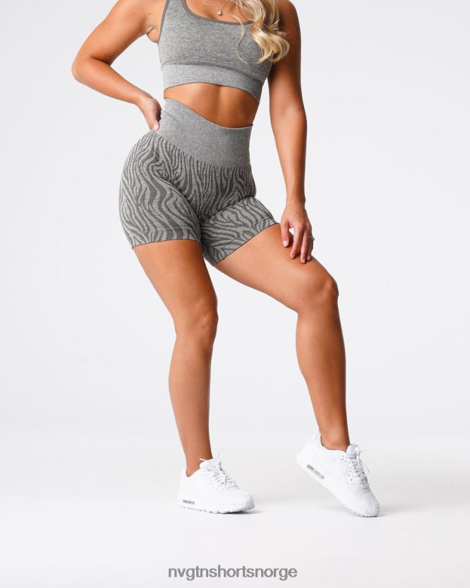 064HD6471 kakigrønn Fitness NVGTN kvinner sebra sømløse shorts