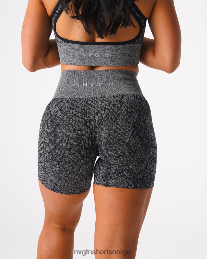 064HD6473 svartflekkete Fitness NVGTN kvinner slangeskinn sømløse shorts