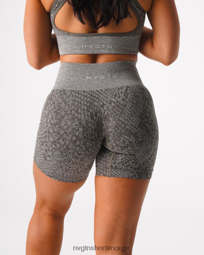 064HD6474 kakigrønn Fitness NVGTN kvinner slangeskinn sømløse shorts
