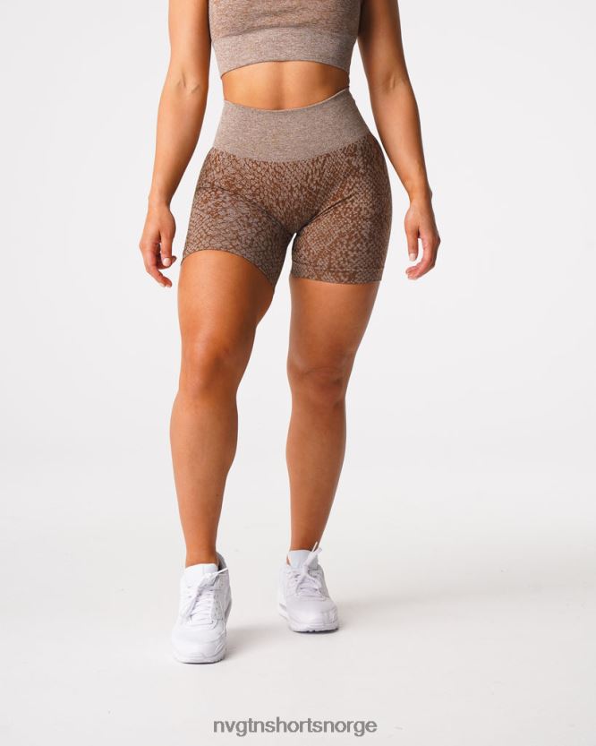 064HD6475 mokka Fitness NVGTN kvinner slangeskinn sømløse shorts