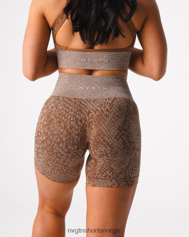 064HD6475 mokka Fitness NVGTN kvinner slangeskinn sømløse shorts