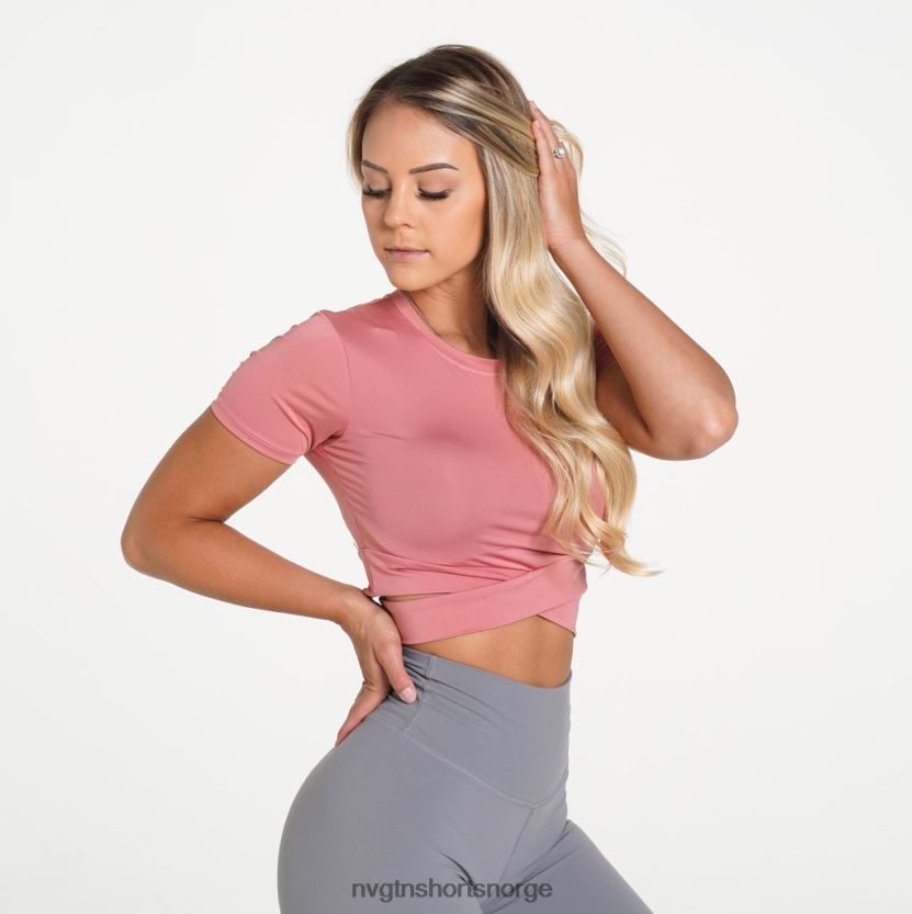 064HD6277 støvete rose Fitness NVGTN kvinner crossbody t-skjorte