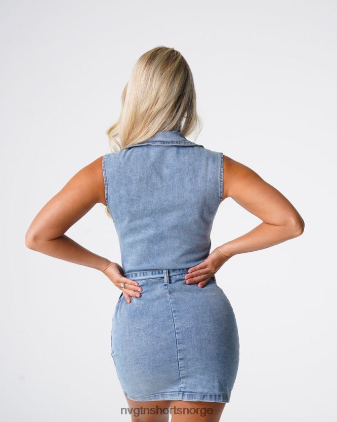064HD6720 lett vask livsstil NVGTN kvinner søt overraskelse denim minikjole